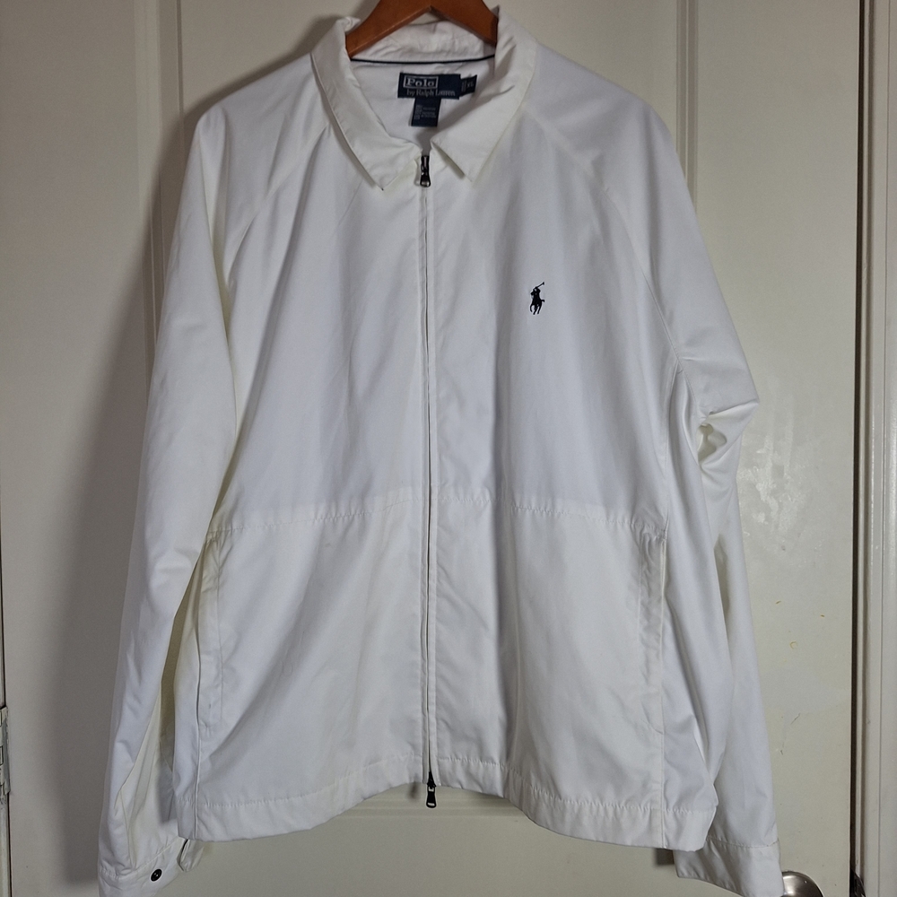 Vintage Polo Ralph Lauren Men's White Swing Coat Jacket Size XL